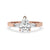 Pear and Baguette Cut Three Stone Engagement Ring