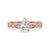 Stunning pear shaped diamond engagement ring with a unique setting.
