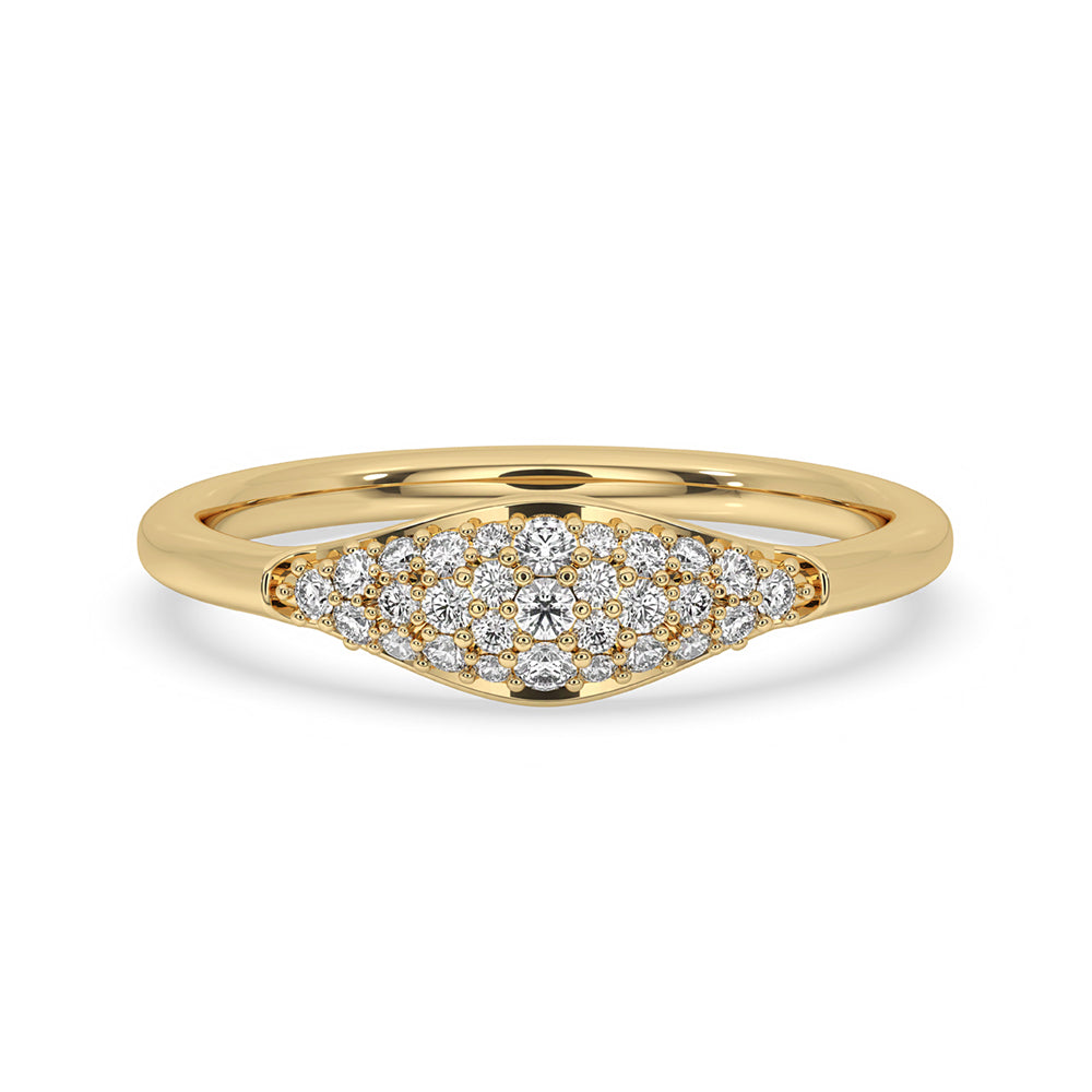 A stunning diamond signet ring crafted with precision, showcasing a beautiful design perfect for any occasion.