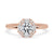An elegant octagon engagement ring featuring a stunning round cut diamond at its center, perfect for special occasions.