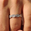 Round Diamond Half Eternity Twisted Wedding Band
