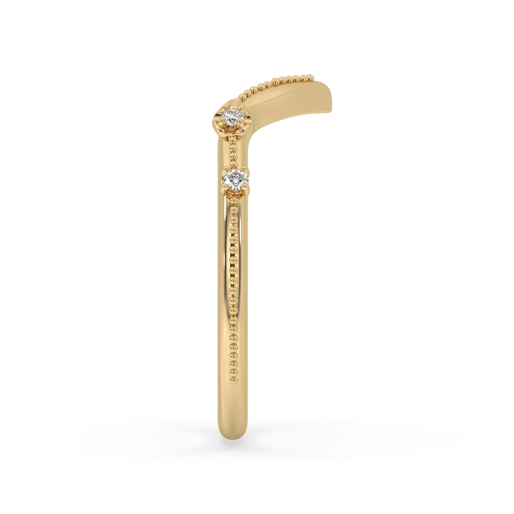 curvy wedding band Yellow Gold Wedding Band Simple Wedding Band handmade jewelry
