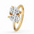 Elegant moi et toi ring featuring two sparkling diamonds.
