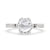 Elegant rose cut diamond ring set in white gold
