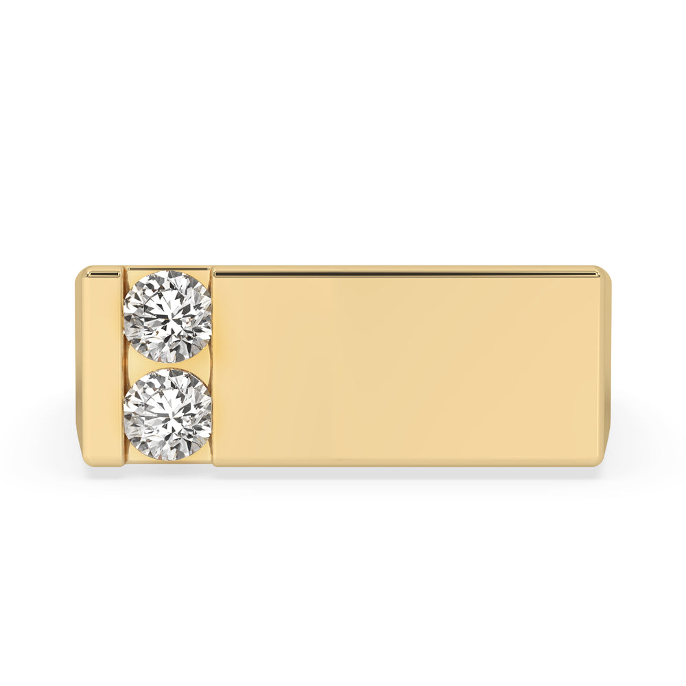 Yellow Gold Mens Wedding Band with a classic design.