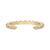 Open Gap Wedding Band with round diamonds in yellow gold.