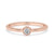 Bezel setting ring featuring a round cut diamond and Lab Grown Diamond in an igi certified design for modern brides.