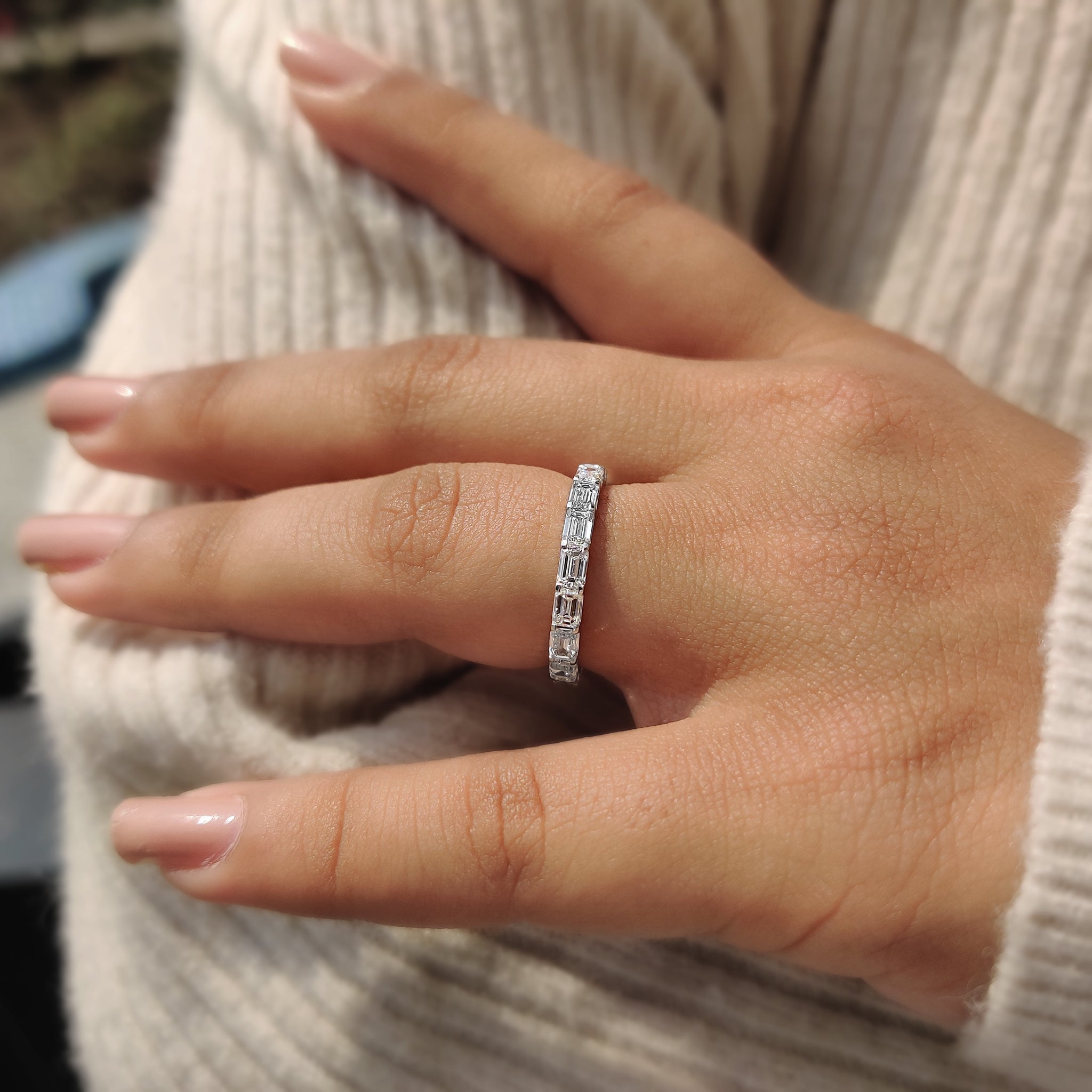 Eternity Emerald wedding band