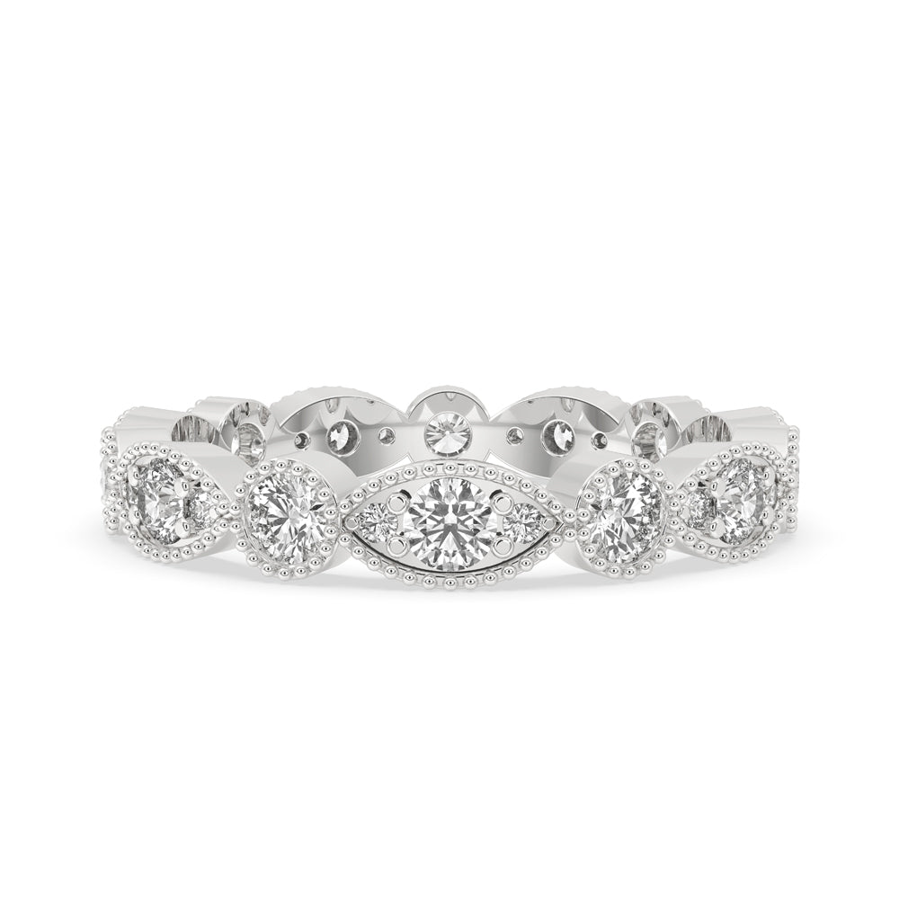 Milgrain wedding band with intricate details, perfect for timeless elegance and sophistication.

