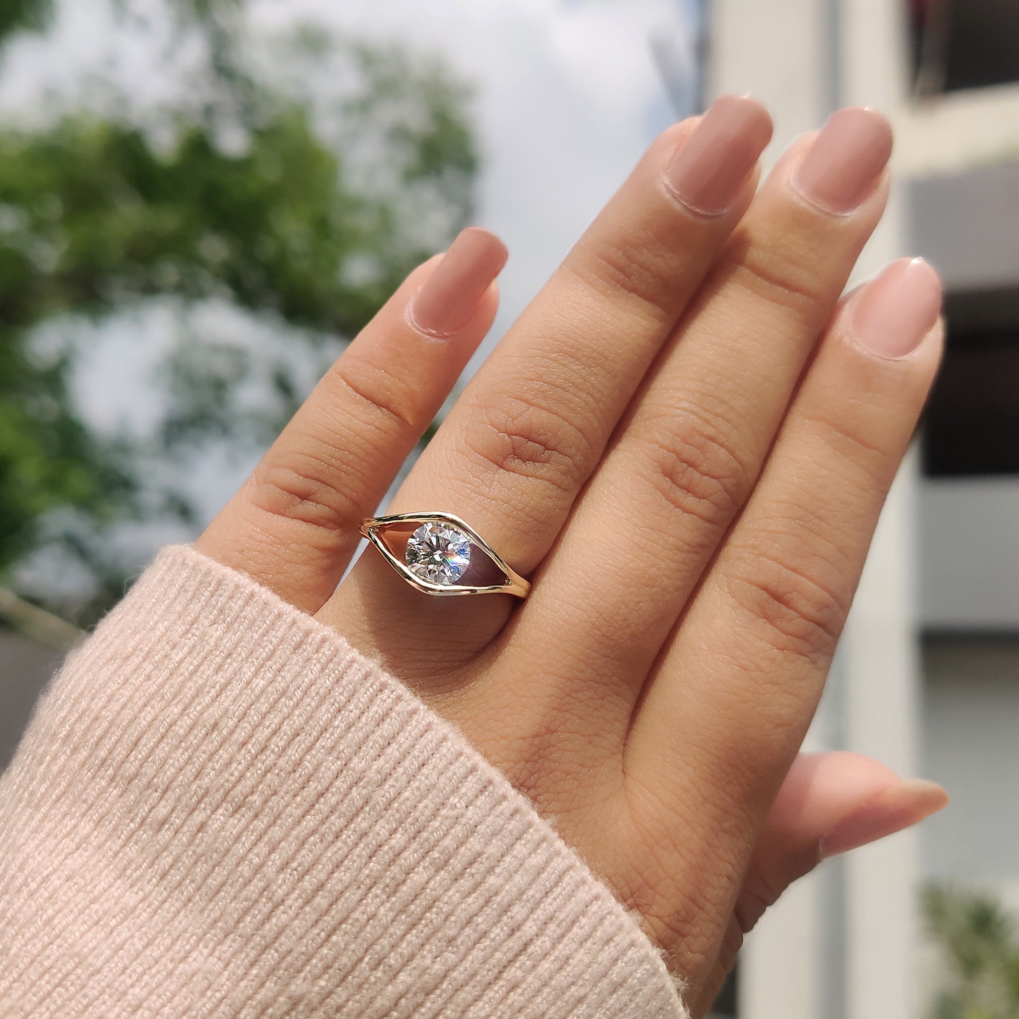 A handmade ring crafted with fine detail
