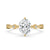 Oval shaped engagement ring with pave setting ring design featuring igi certified Lab Grown Diamond and handmade craftsmanship.