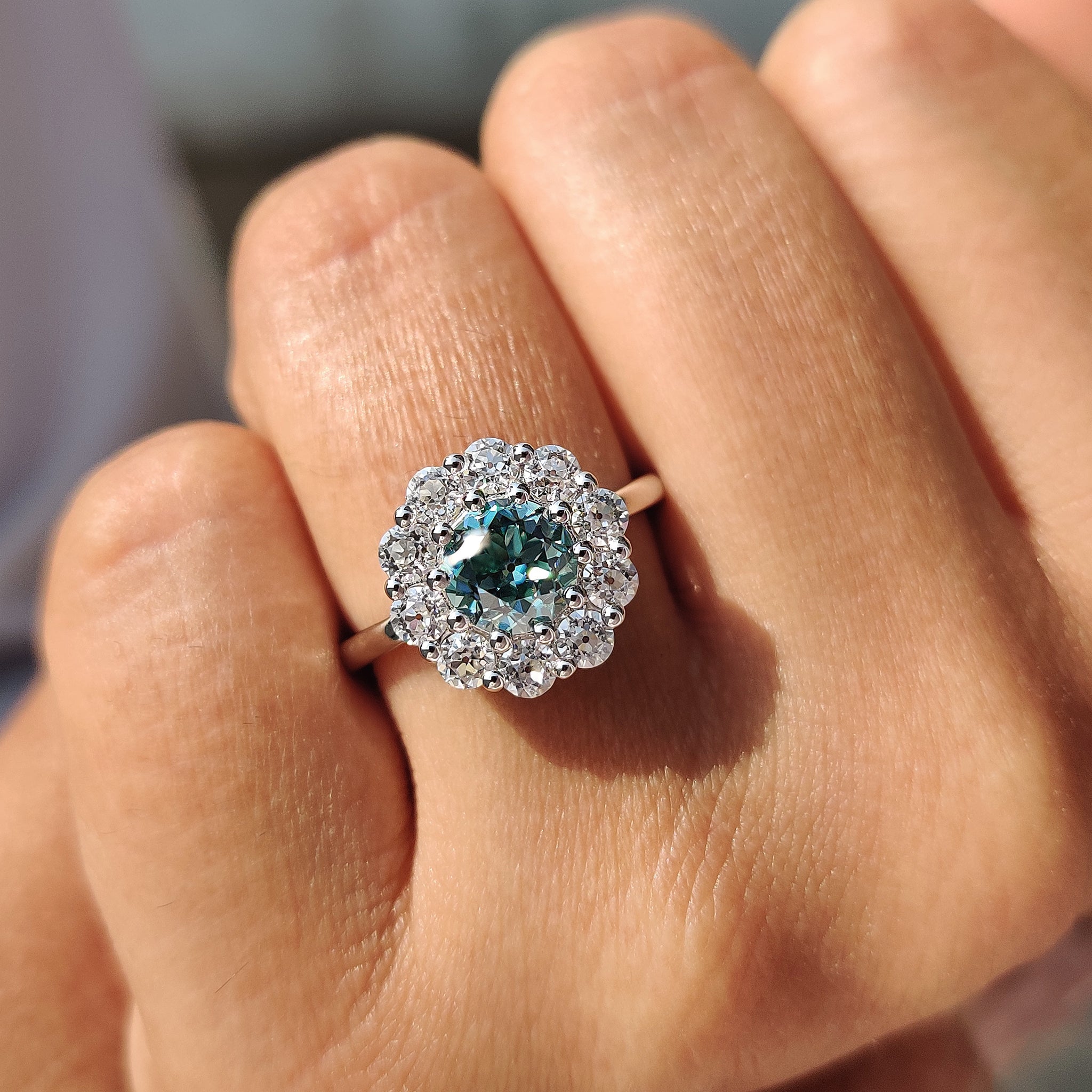 Handmade ring holds fine details crafted with love.