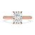 Radiant diamond engagement ring with IGI certification.