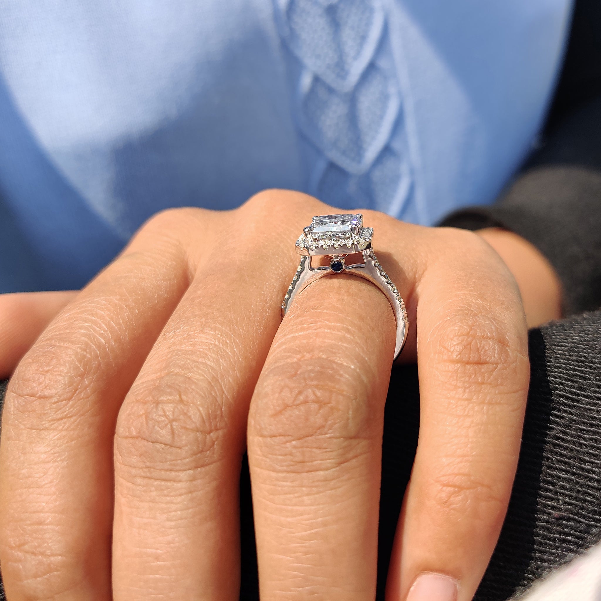 Cathedral ring lifts your stone to grand elegant heights.