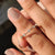 Custom Wedding Band with round cut diamonds.
