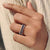 Baguette And Round Cut 3 Row Diamond Band