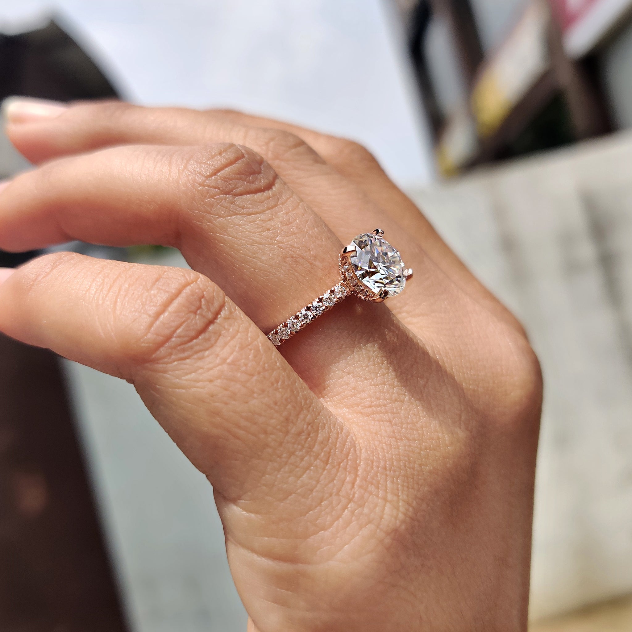 Handmade ring weaves love into every crafted detail.