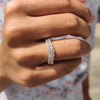 Half Eternity Wedding Band - Double Row  Style