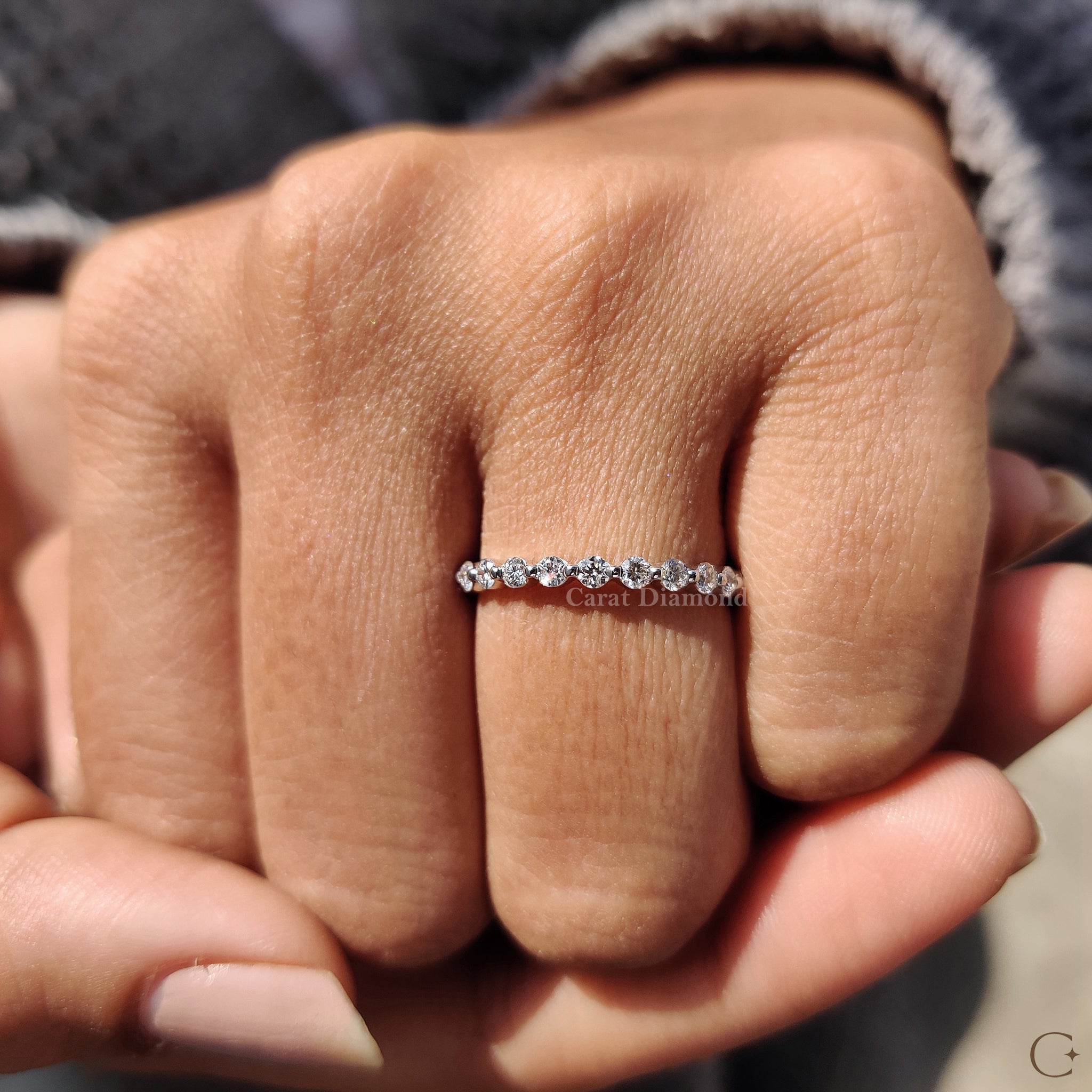 Custom wedding band designed to your personal taste.
