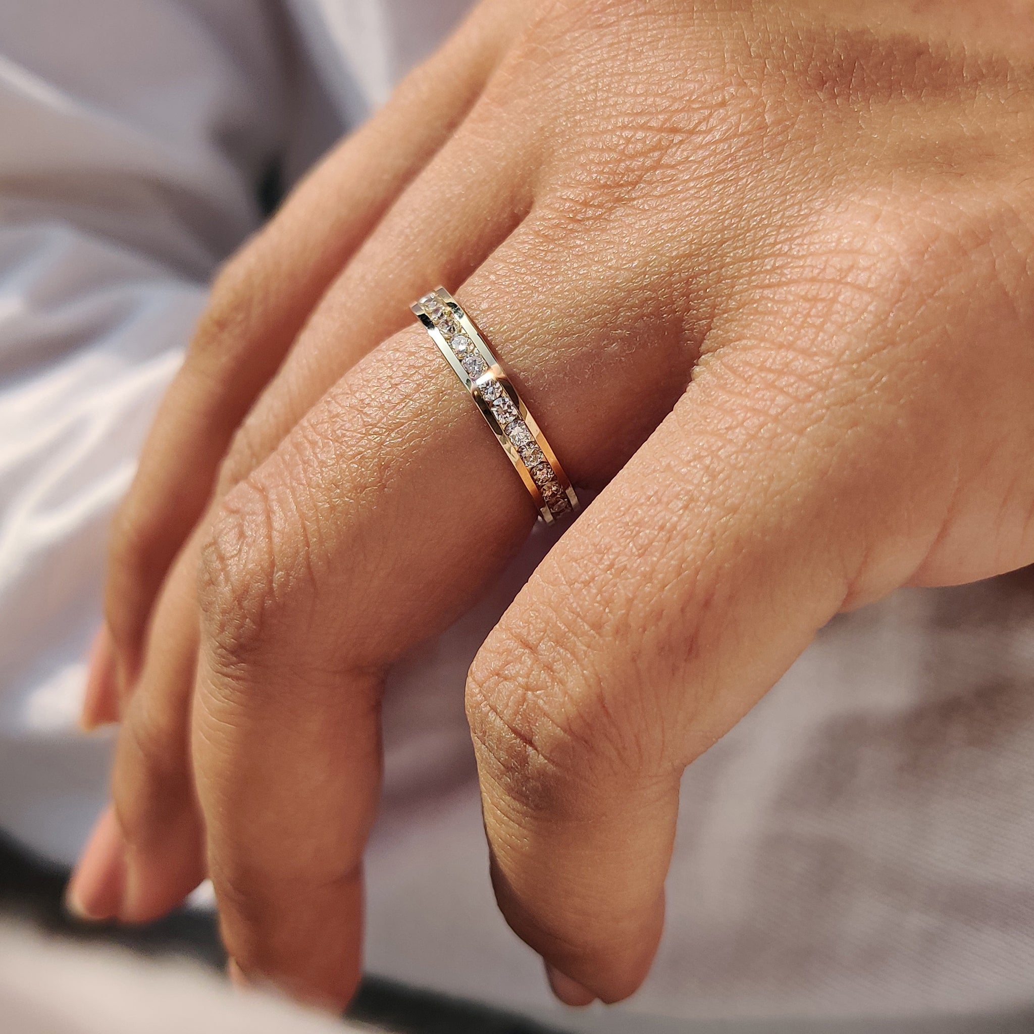 Channel Set Diamond Band