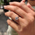 Round solitaire diamond ring set in a stunning white gold band.
