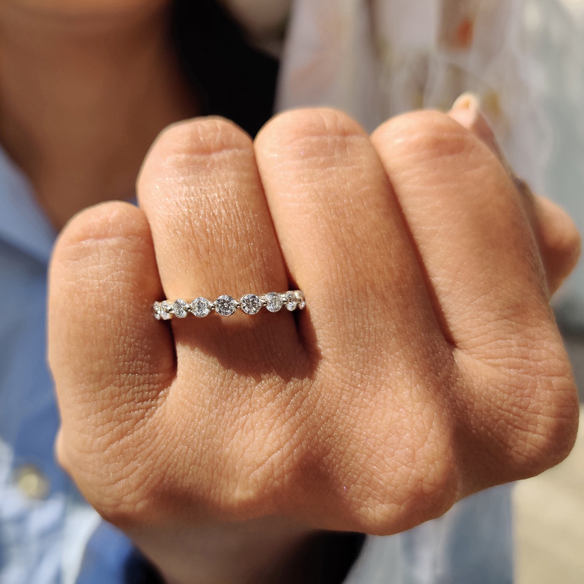 Round Cut Lab Diamond Eternity Band