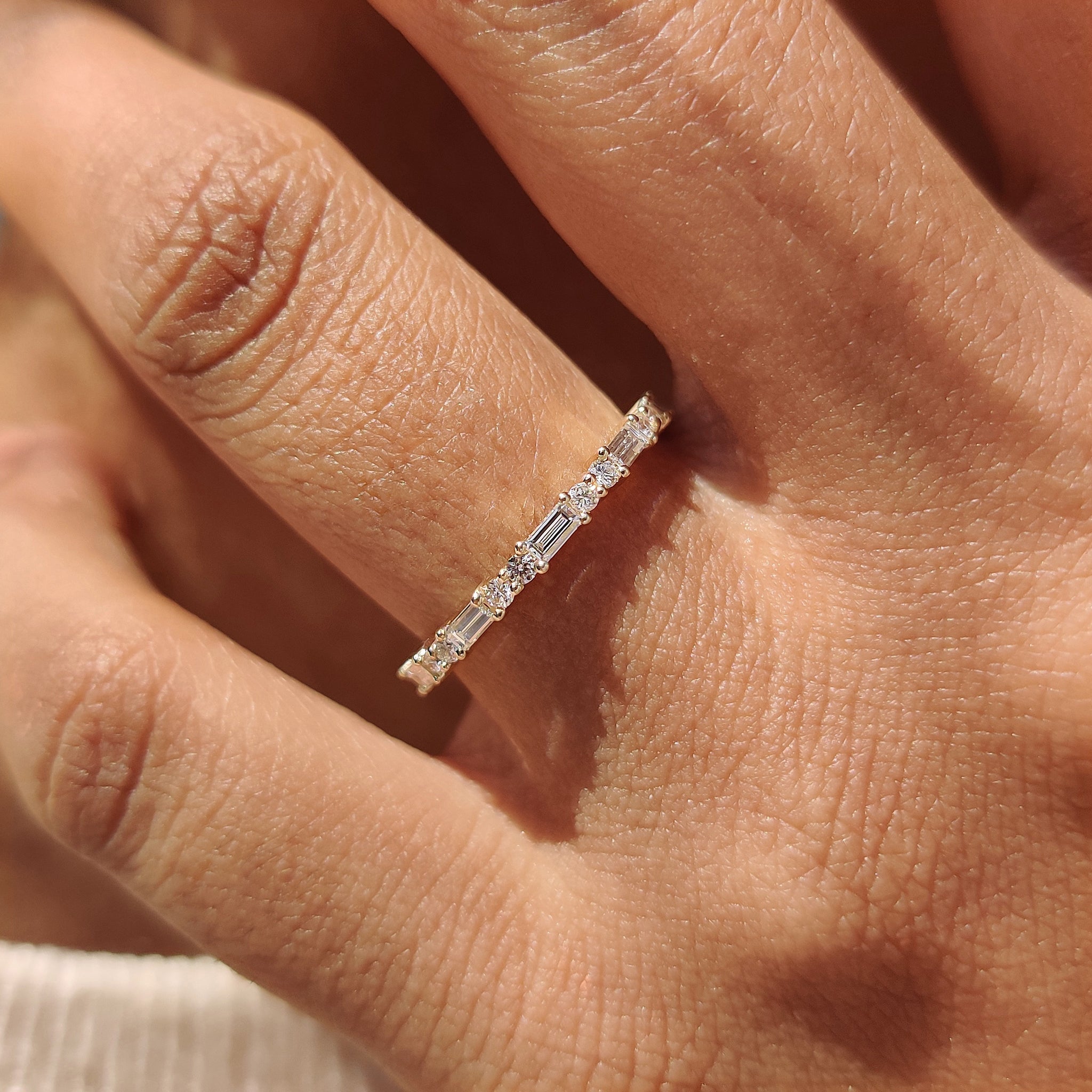 Baguette Diamond Band - IGI Certified