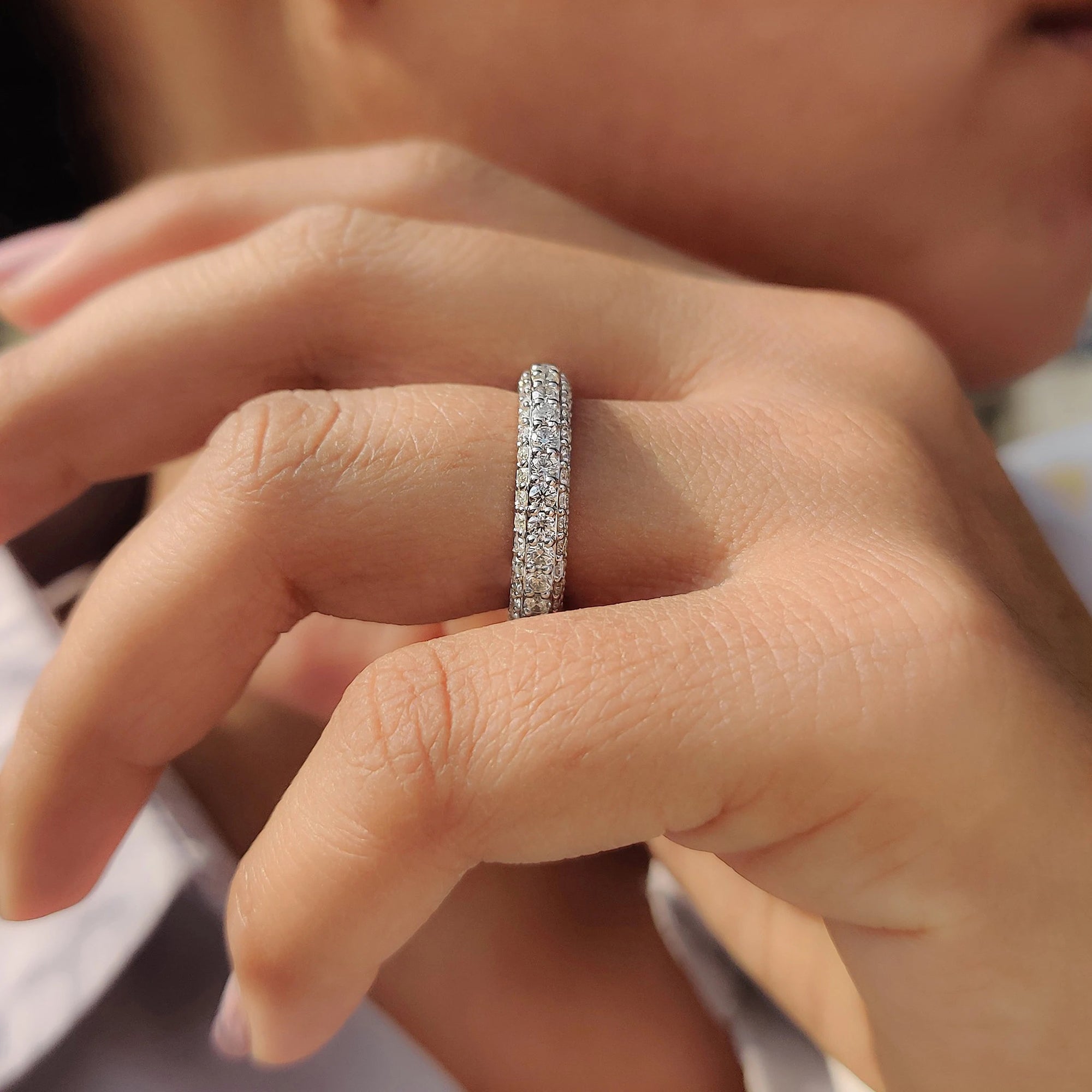 A unique wedding band stands out from common designs.
