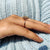 Oval cut ring showcasing a sleek, elongated silhouette.
