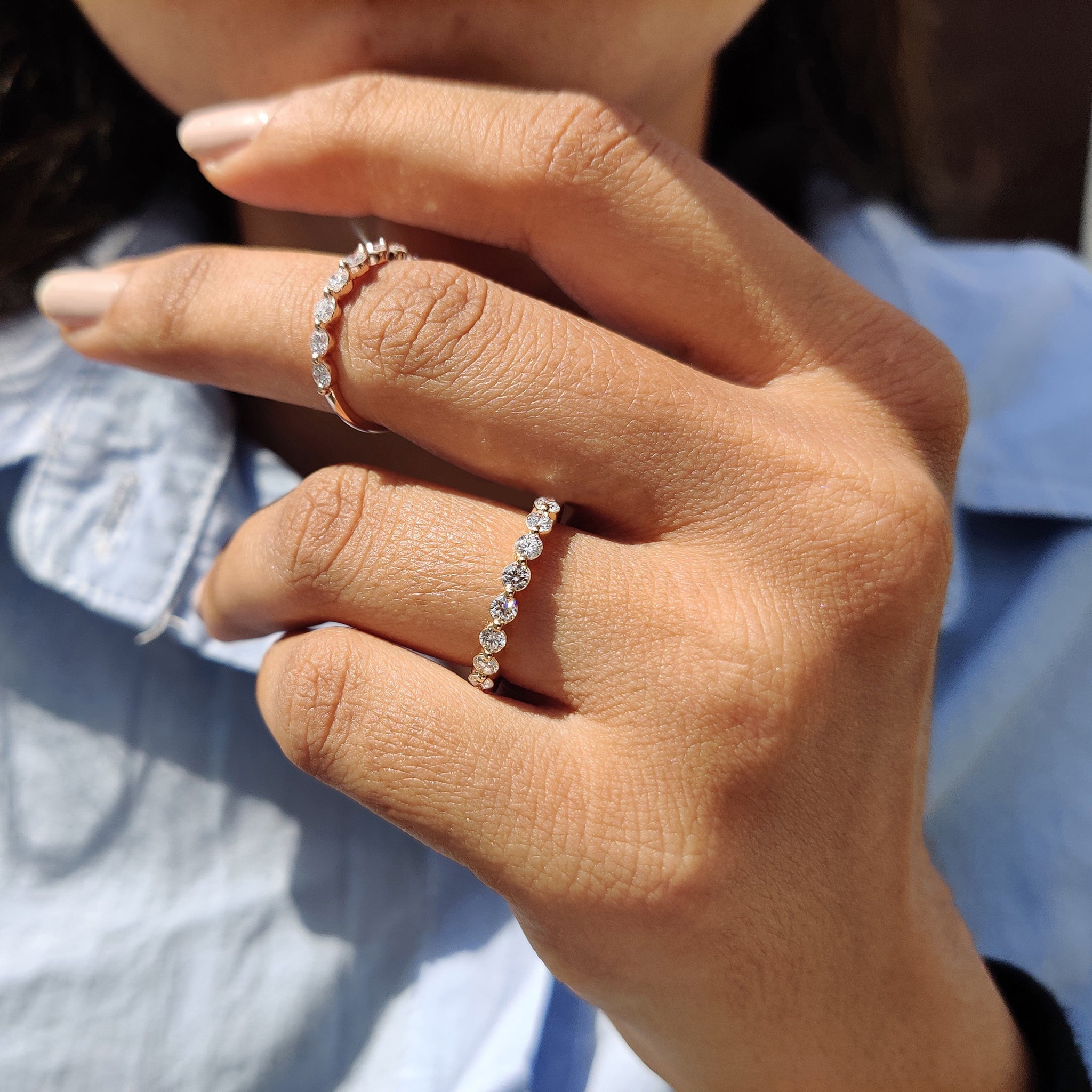 Round Cut Lab Diamond Eternity Band