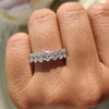 Oval Wedding Band In White Gold