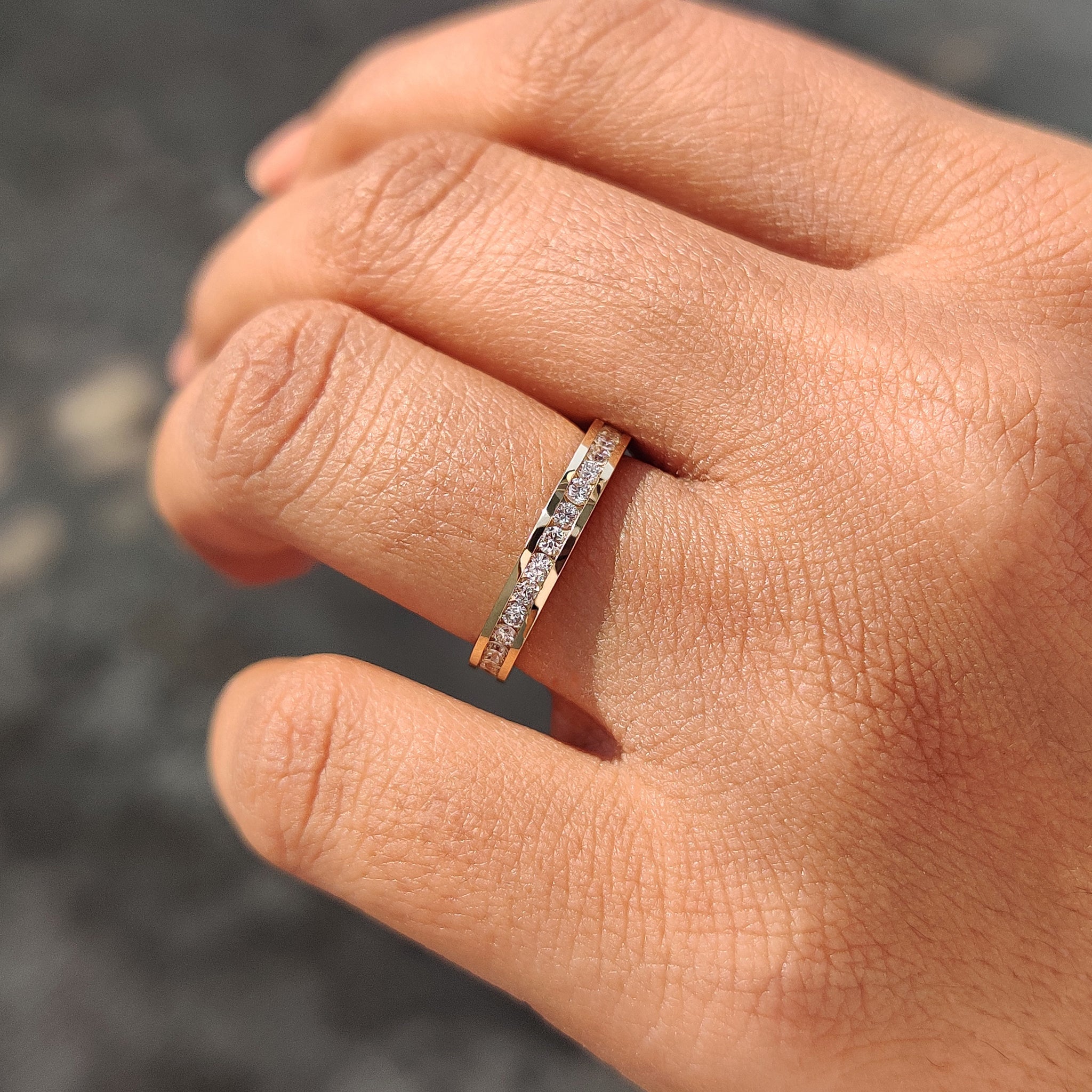 Channel Set Diamond Band