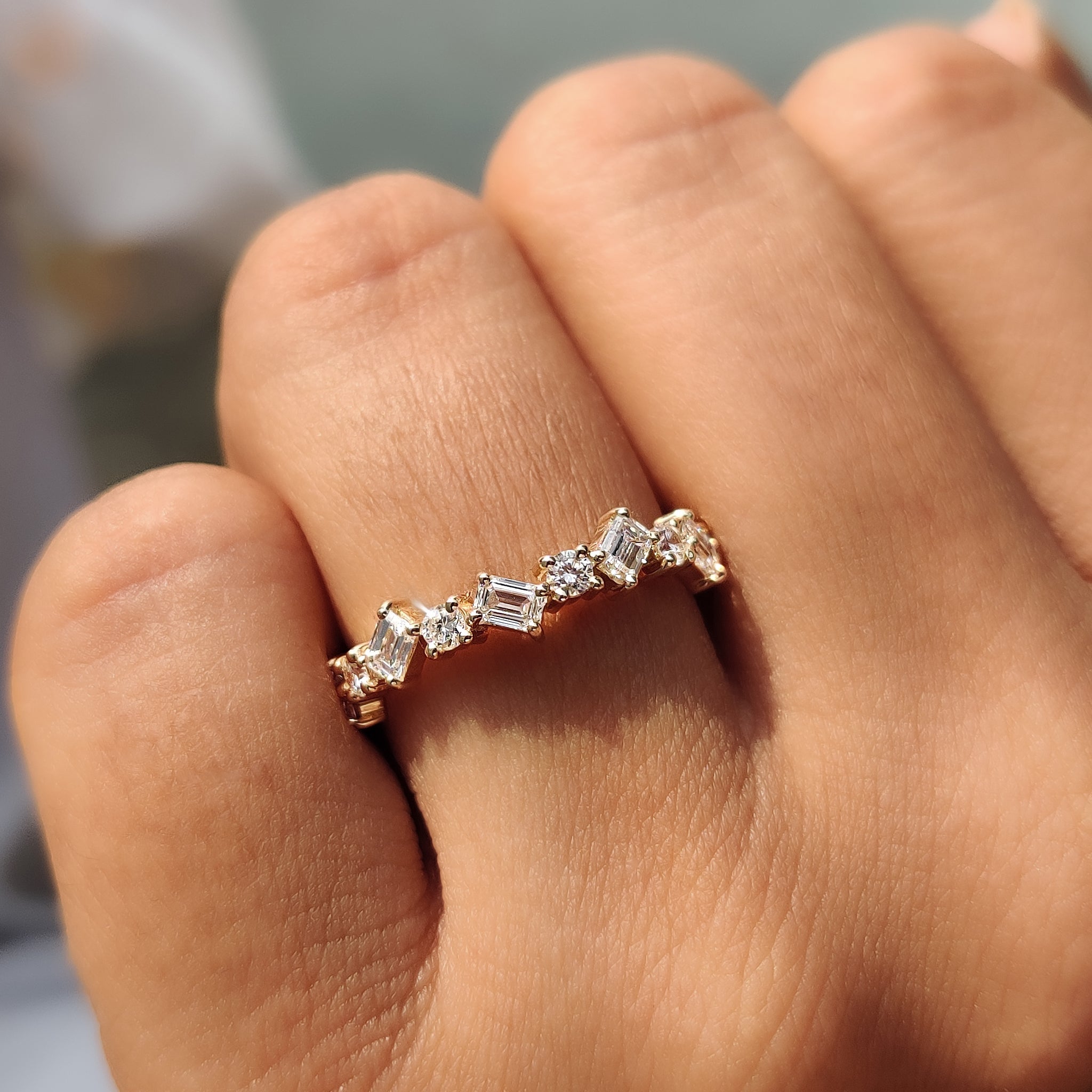 Carat Diamonds band with full eternity sparkle.