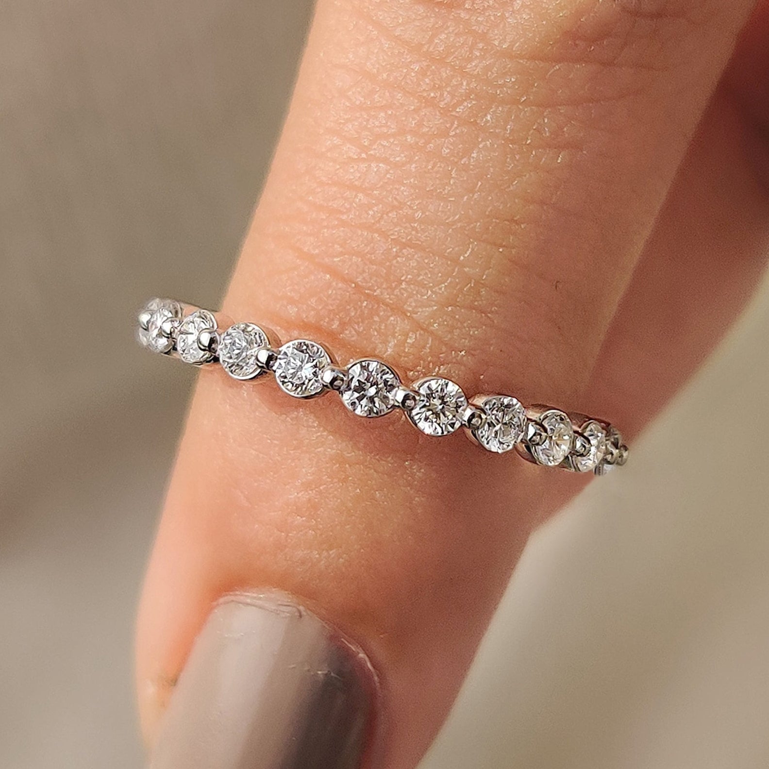 Gold Eternity Band - Round Diamond
