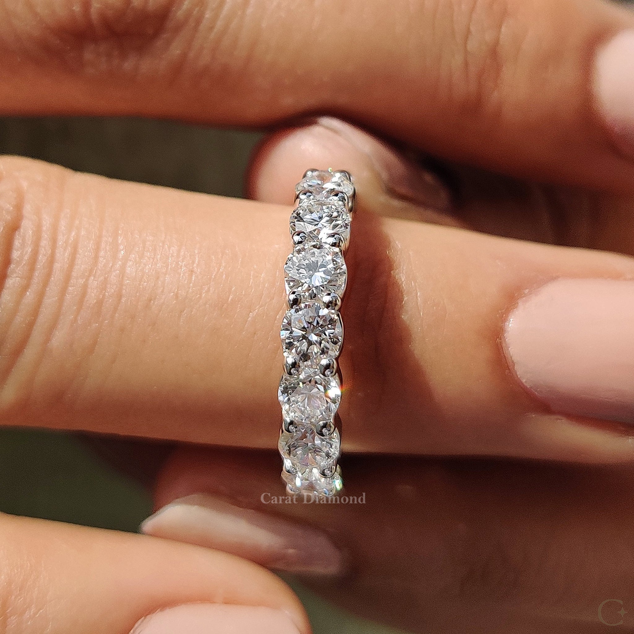 Custom wedding band designed with a sleek and modern look.
