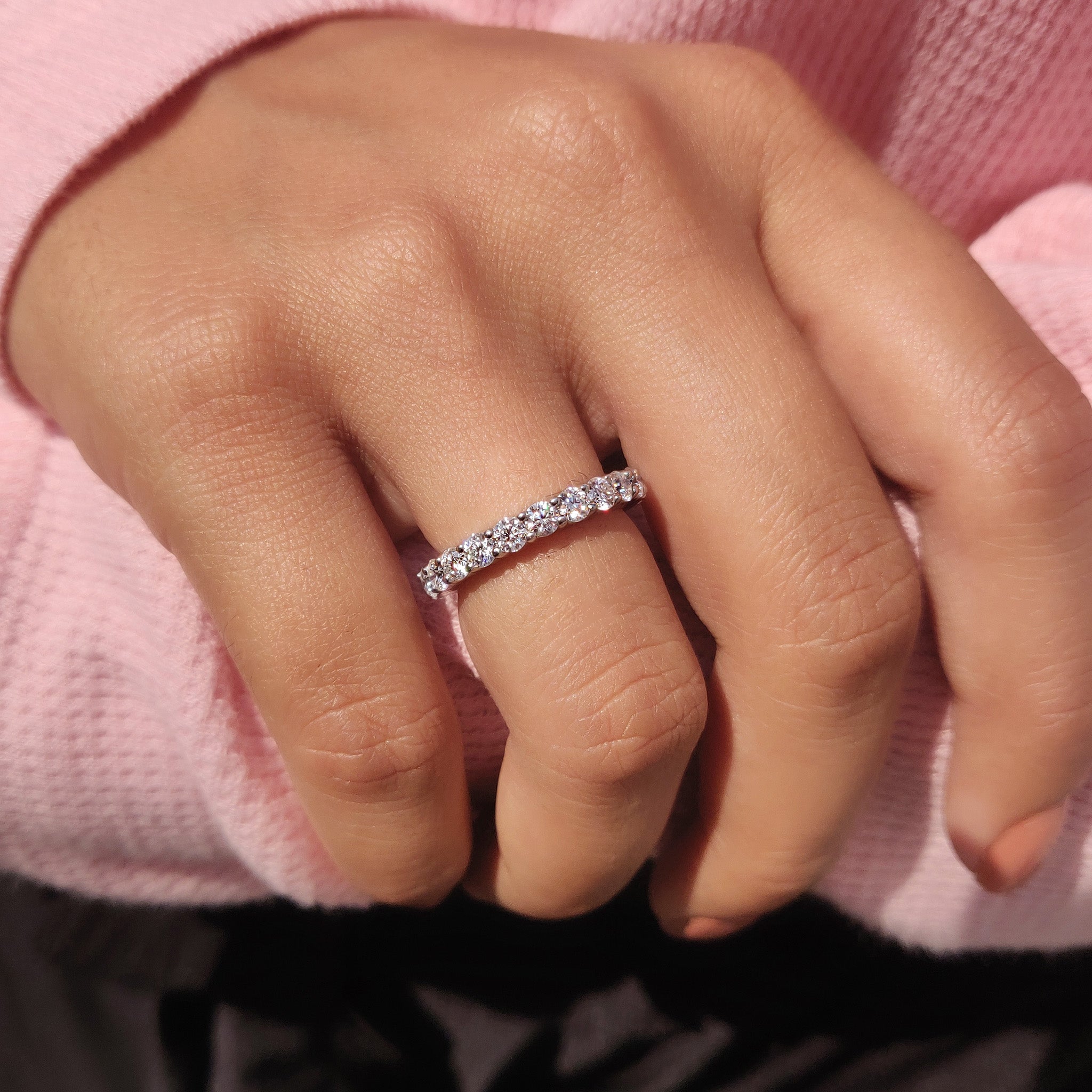 Handmade band looks elegant beside handmade jewelry.
