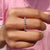 Shared prong setting moissanite wedding band
