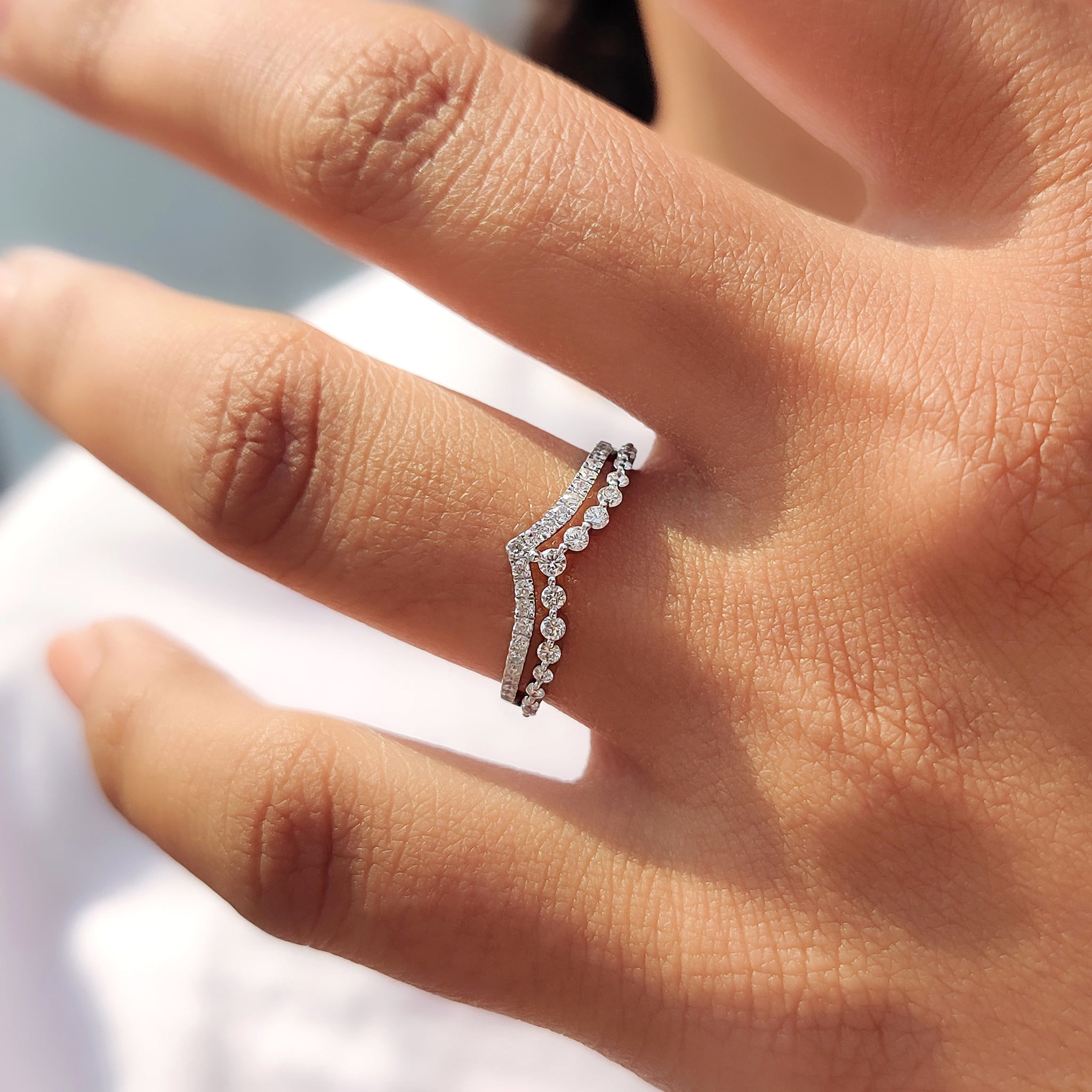 Buy Wedding Band with elegant diamond details for your big day.
