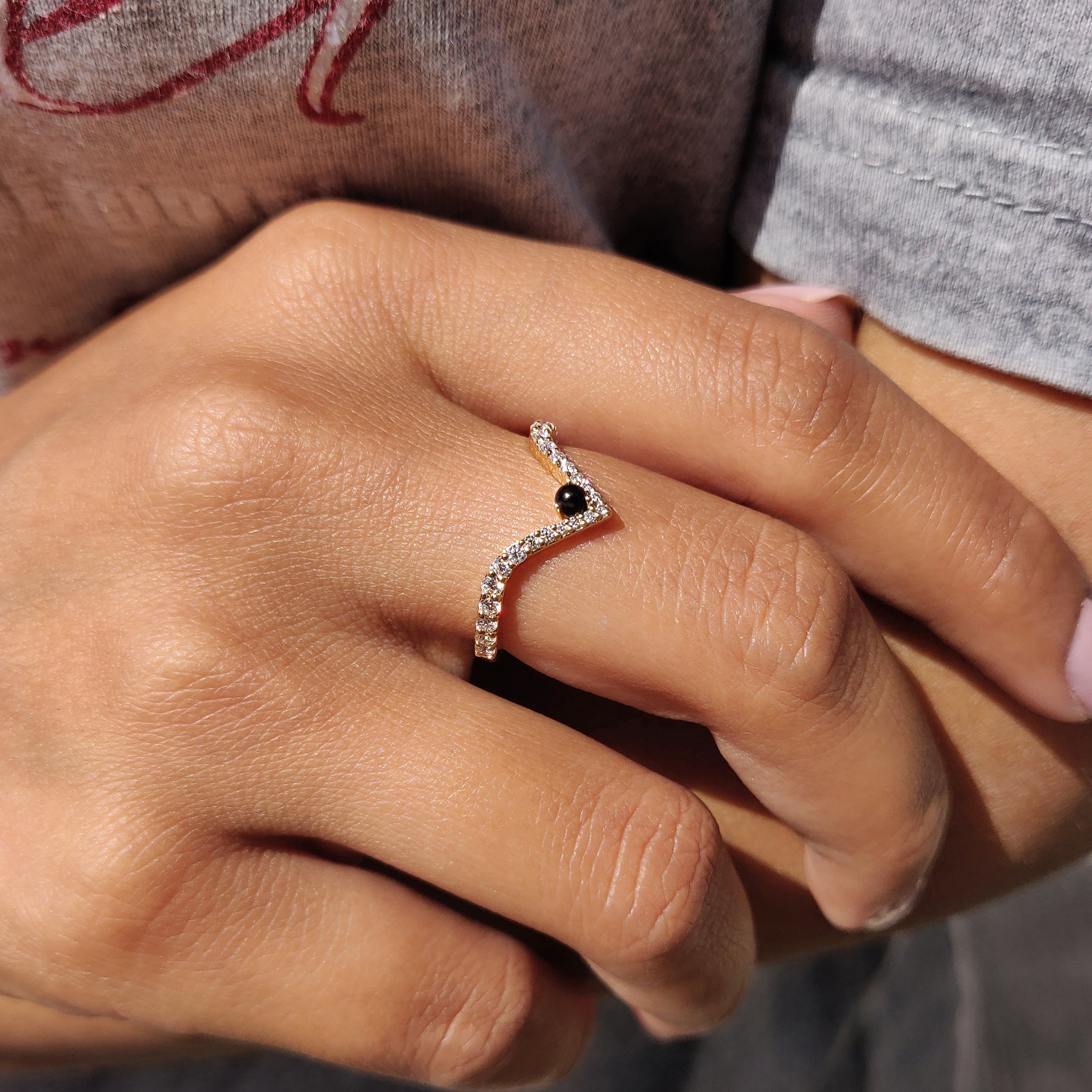 Black Stone Wedding Band with a bold, unique style.
