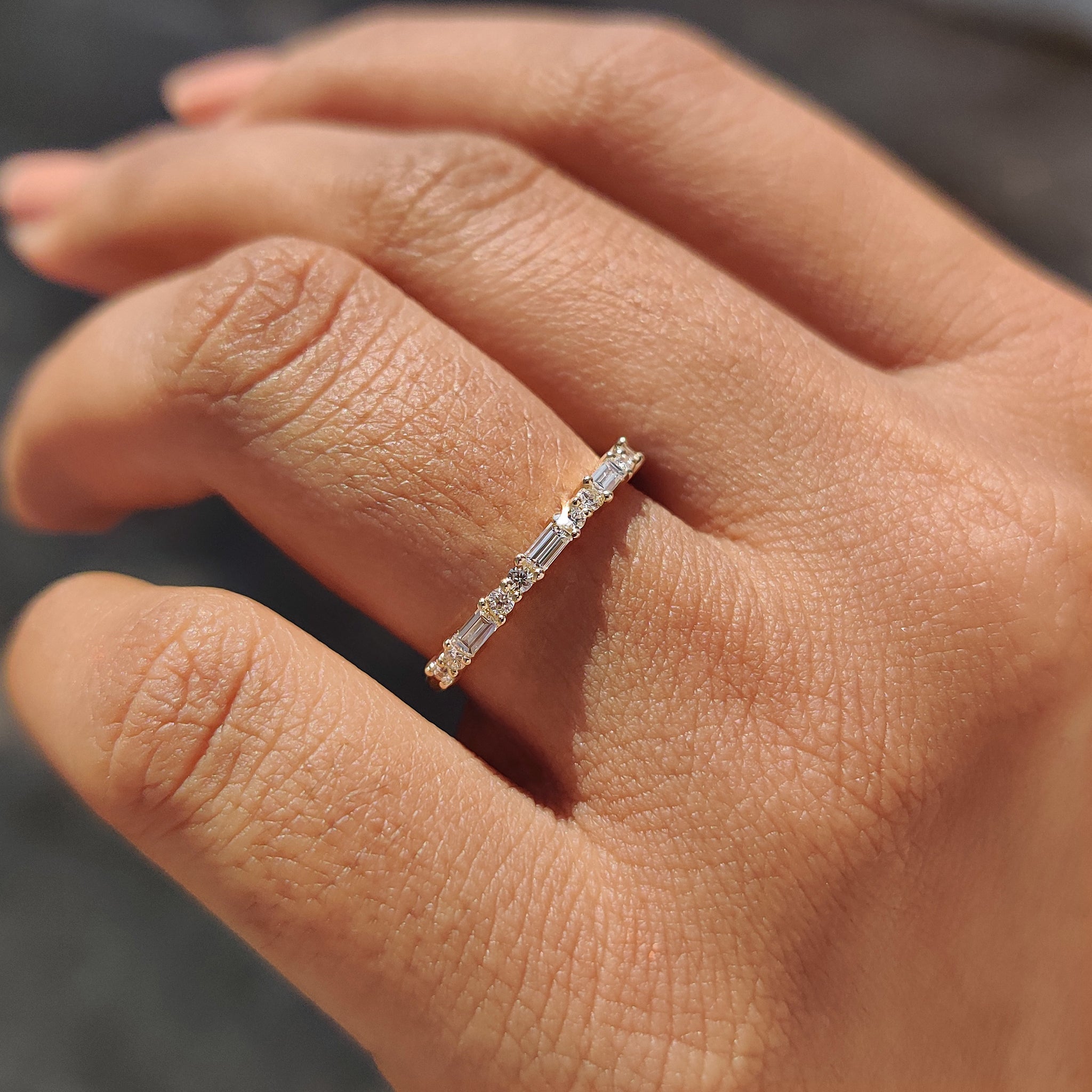 Baguette Diamond Band - IGI Certified