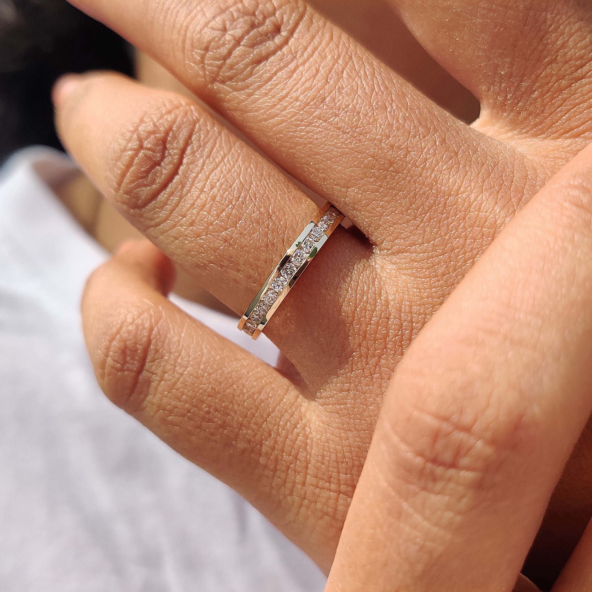 Channel Set Diamond Band