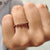 Round Cut Bubble Band Engagement Ring
