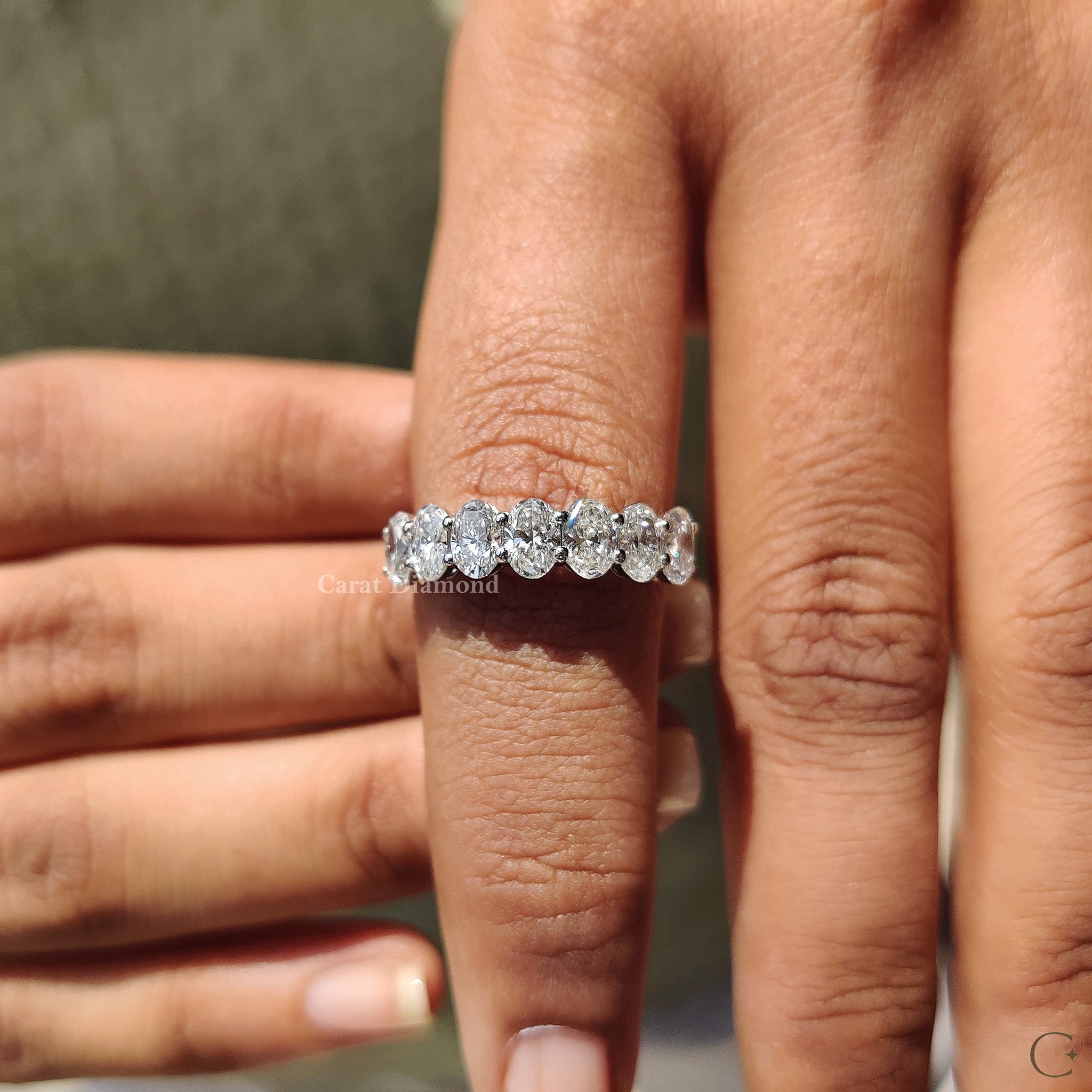 Buy wedding band designed with lab grown diamonds.

