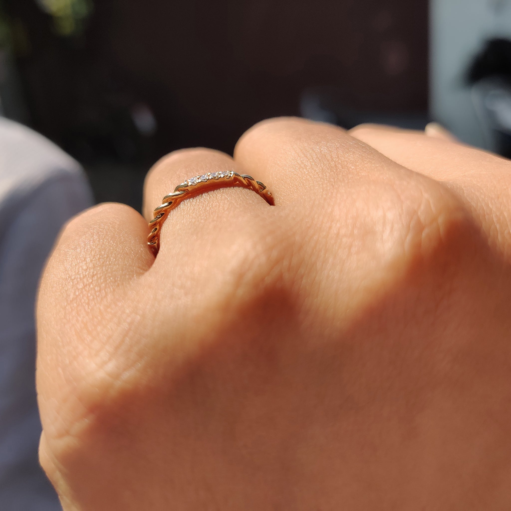 Yellow gold band with a smooth, polished finish.