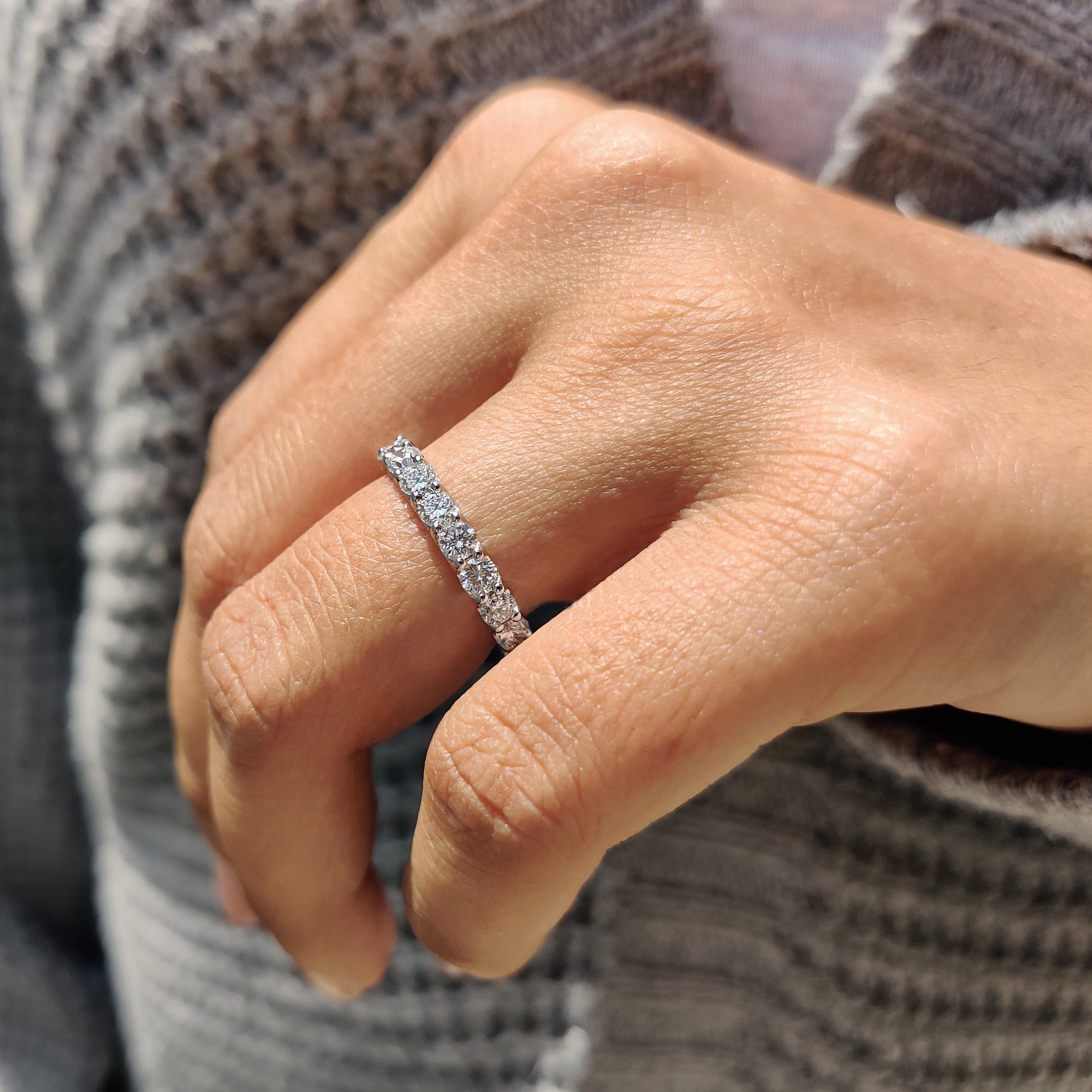 Full Eternity Yellow Gold Wedding Band