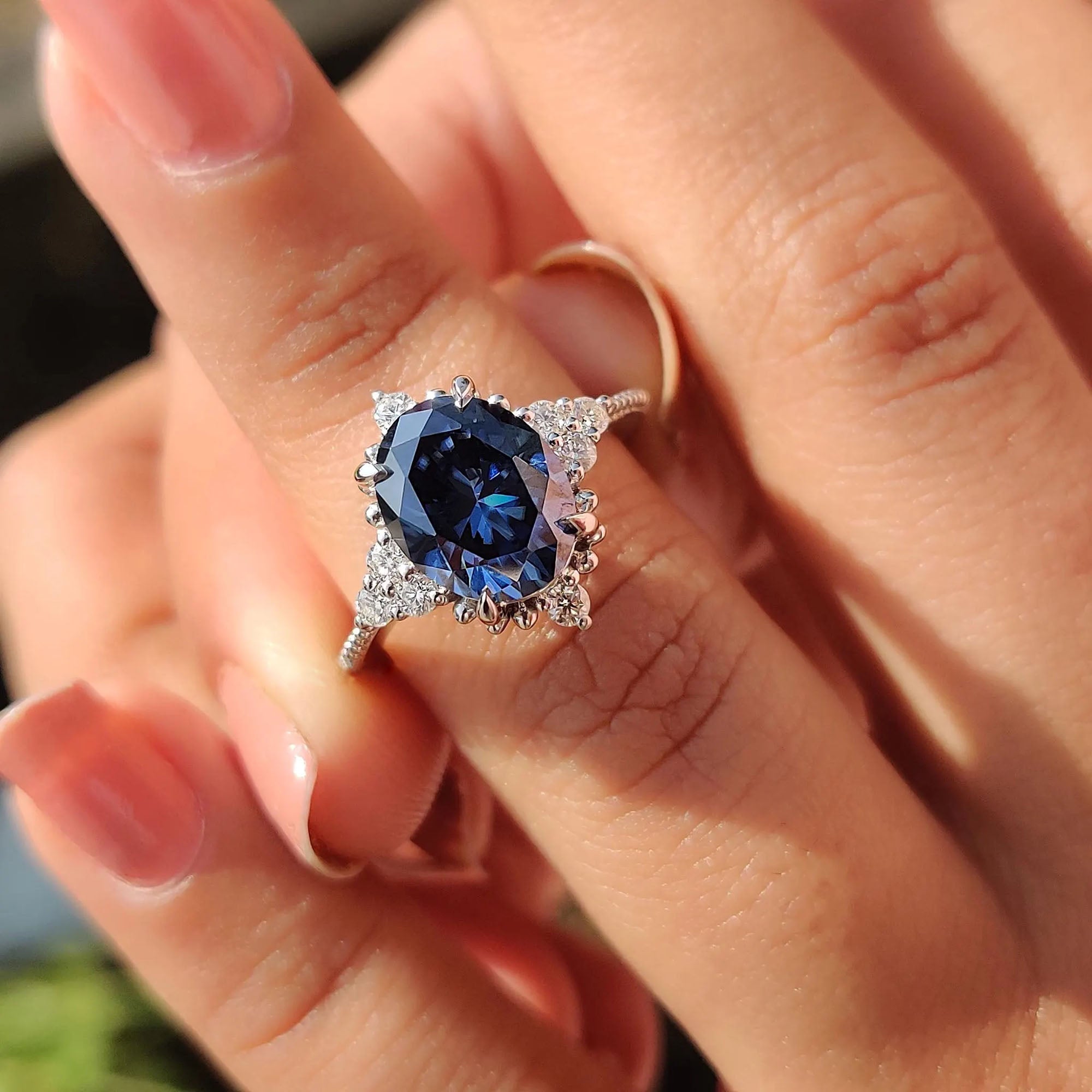 Prong setting keeps the stone open to more light and depth.
