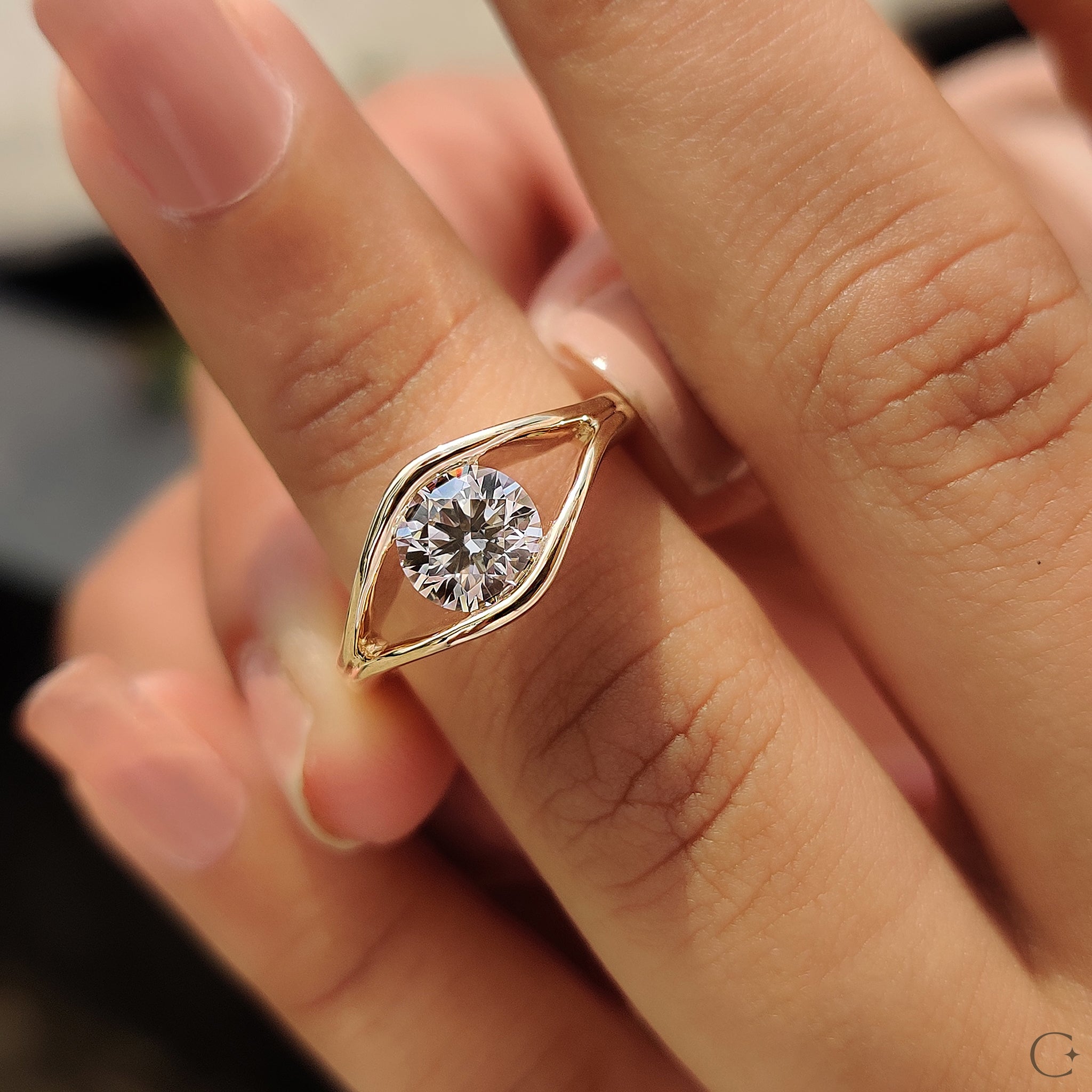 A handmade ring crafted with fine detail

