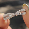 Moissanite wedding band is enhanced by the carat diamonds band.