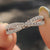 Moissanite wedding band is enhanced by the carat diamonds band.