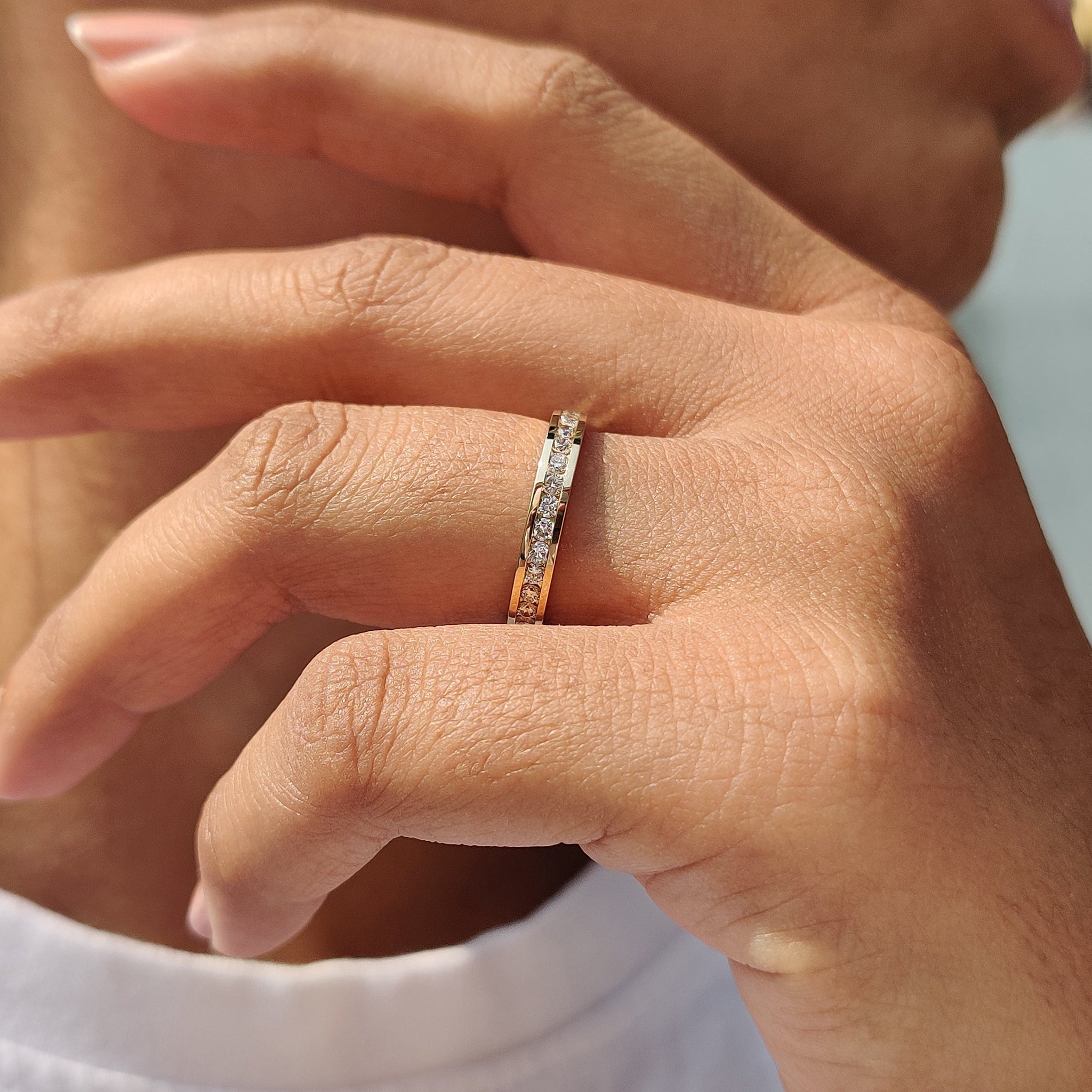 Channel Set Diamond Band